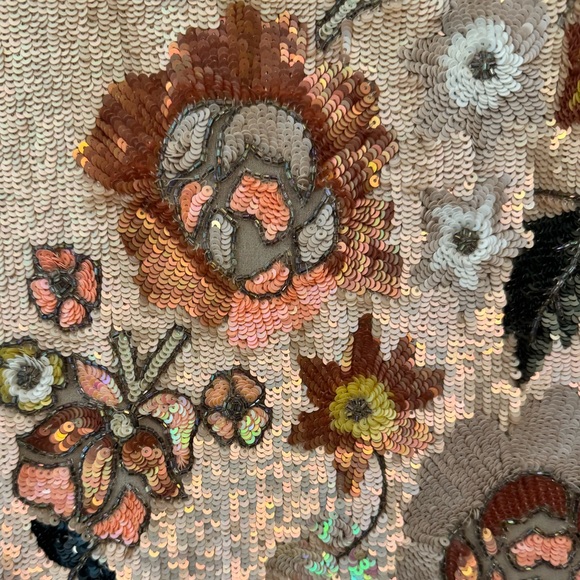 Needle & Thread Size 2 Floral Beaded & Sequined Embellished Dress in Pink EUC - Picture 3 of 8